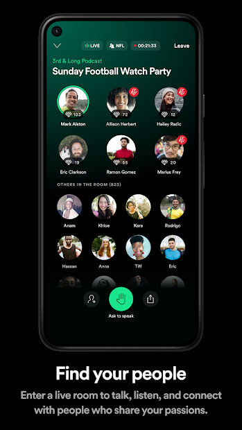 Screenshot 5 Spotify Greenroom - Talk Live Music, Sports & More android