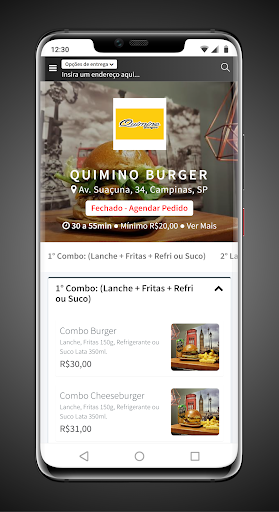 Android application Quimino Burger screenshort