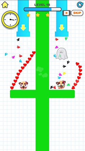 draw hearts to save the dog