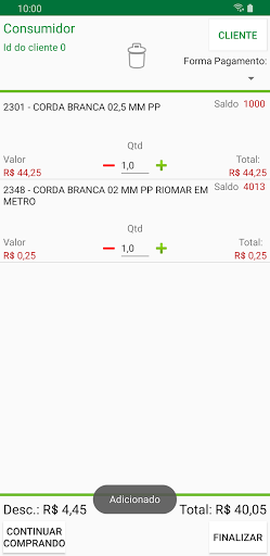 Android application Vendedor Coité Rural screenshort