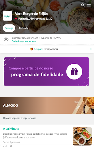 Voro Bean Burger Deliver‪y Screen 3