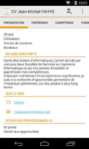 CV Jean-Michel FAHYS Screenshot 1 - AppWisp.com