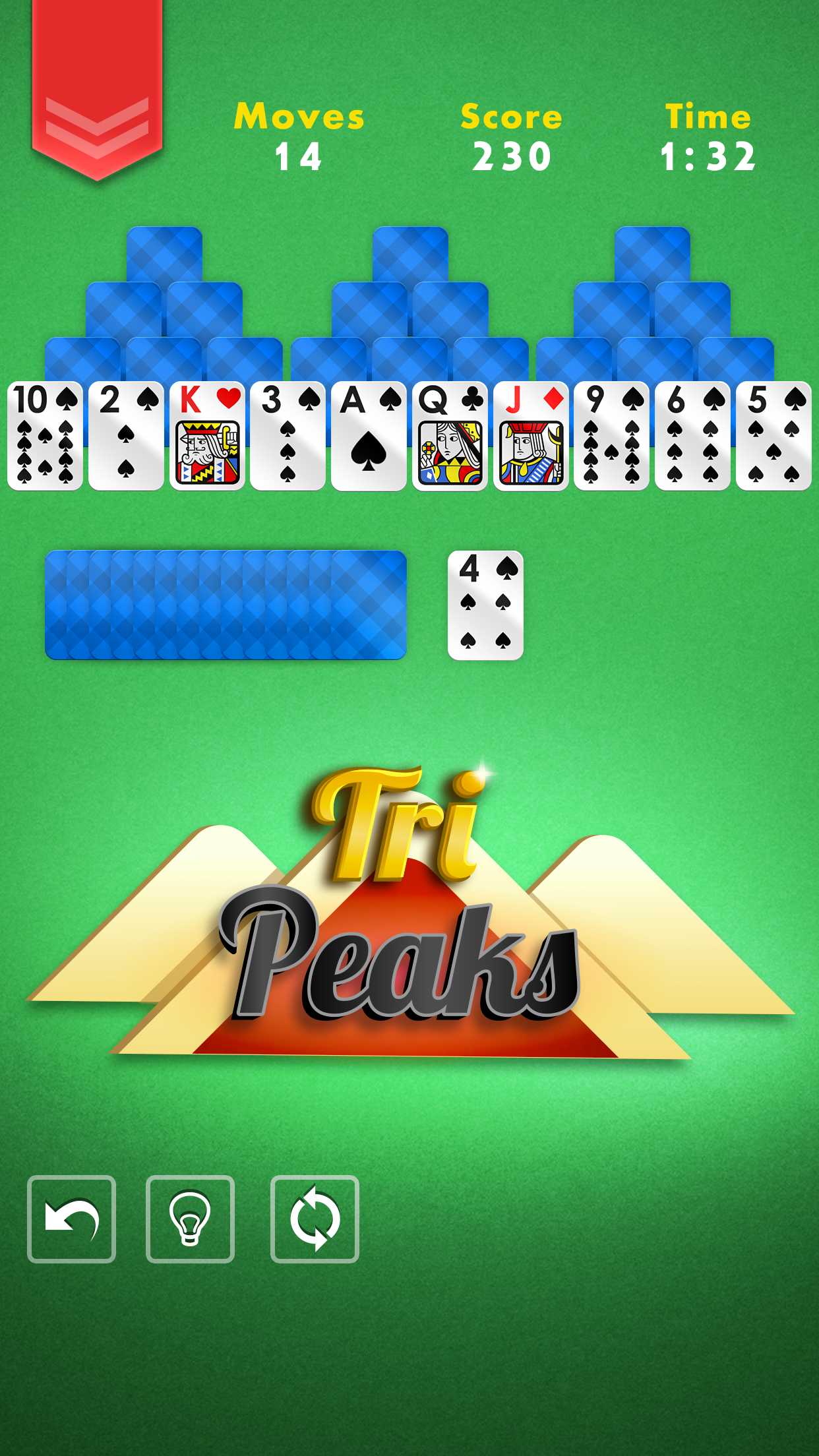 Android application Tripeaks: Casino Card Game screenshort