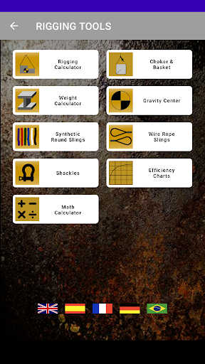 Android application Rigging Calculator screenshort