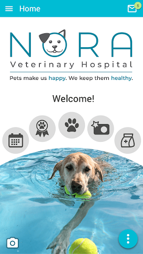 Android application Nora Veterinary Hospital screenshort