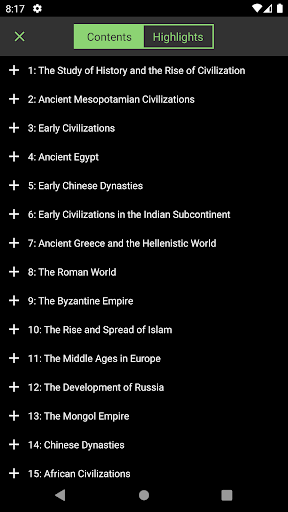 Learn World History Screen 3