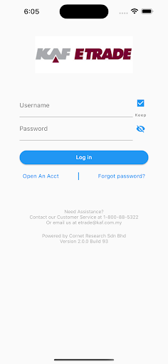 Android application KAF eTRADE screenshort