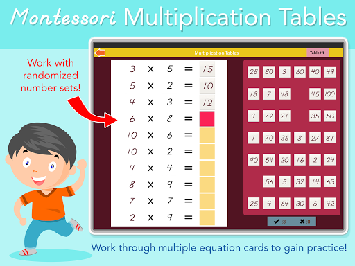 Multiplication Tables - Montes Screen 3