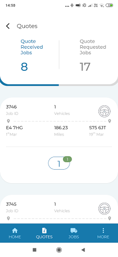 Movex Vehicle Logistics Screen 3