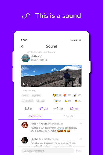 Screenshot of Soundn - Podcast social app