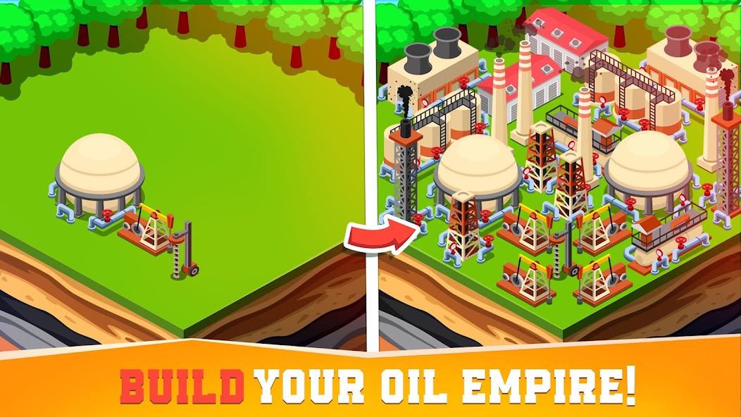 Oil Tycoon idle tap miner game banner