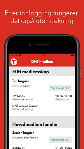 Android application DNT Medlem screenshort