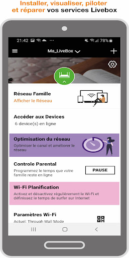 Android application Ma Livebox Orange Maroc screenshort