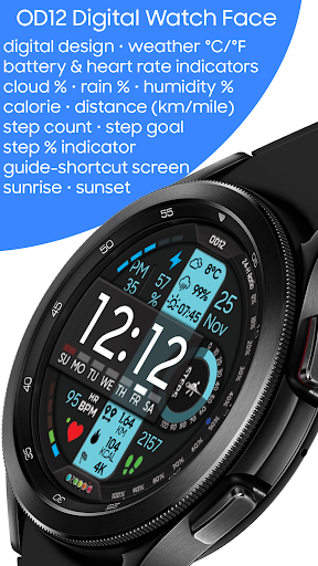 OD12 Digital Watch Face Screen 3