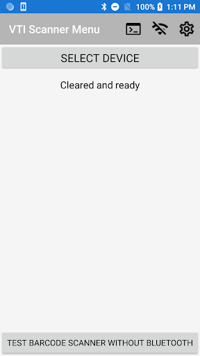 Android application VTI CodeScan screenshort