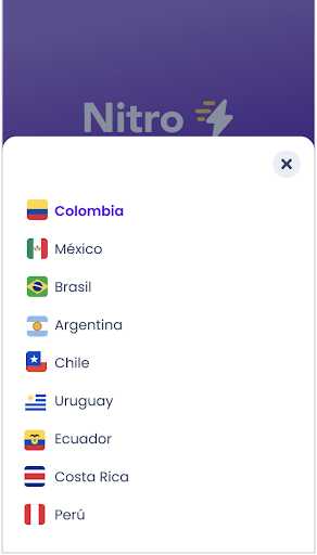 Nitro App Screen 2