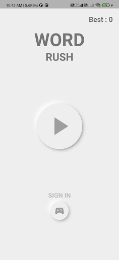 Android application Word Rush screenshort