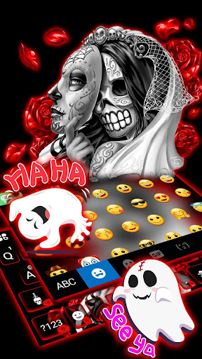 Skull Bride Mask Keyboard Them Screen 3