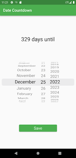 Android application Date Countdown screenshort