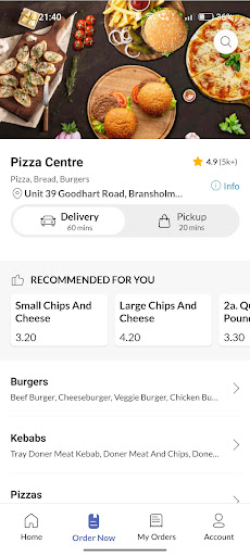 Pizza Centre Screen 3