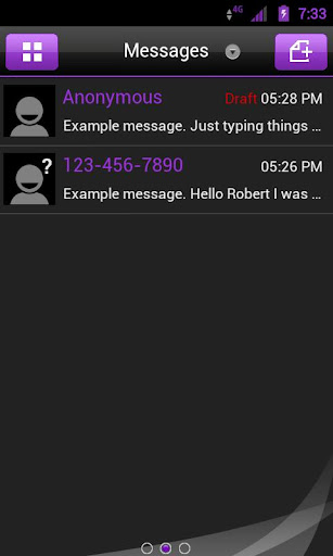 GO SMS THEME - Smooth Purple