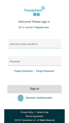 Android application TransUnion HK Credit Report screenshort