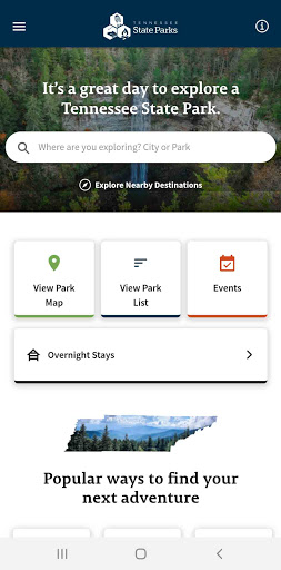 Android application TN State Parks Official App screenshort