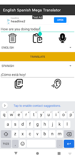 English Spanish Mega Translate Screen 3