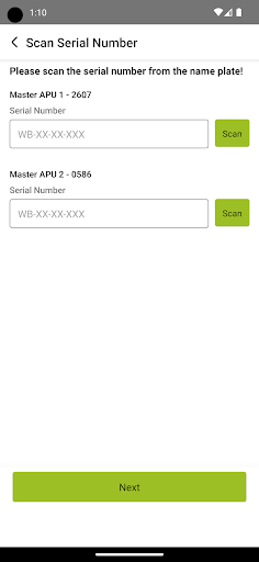 Tesvolt ServiceApp Screen 3