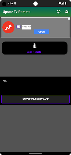Android application Remote for Upstar Tv screenshort