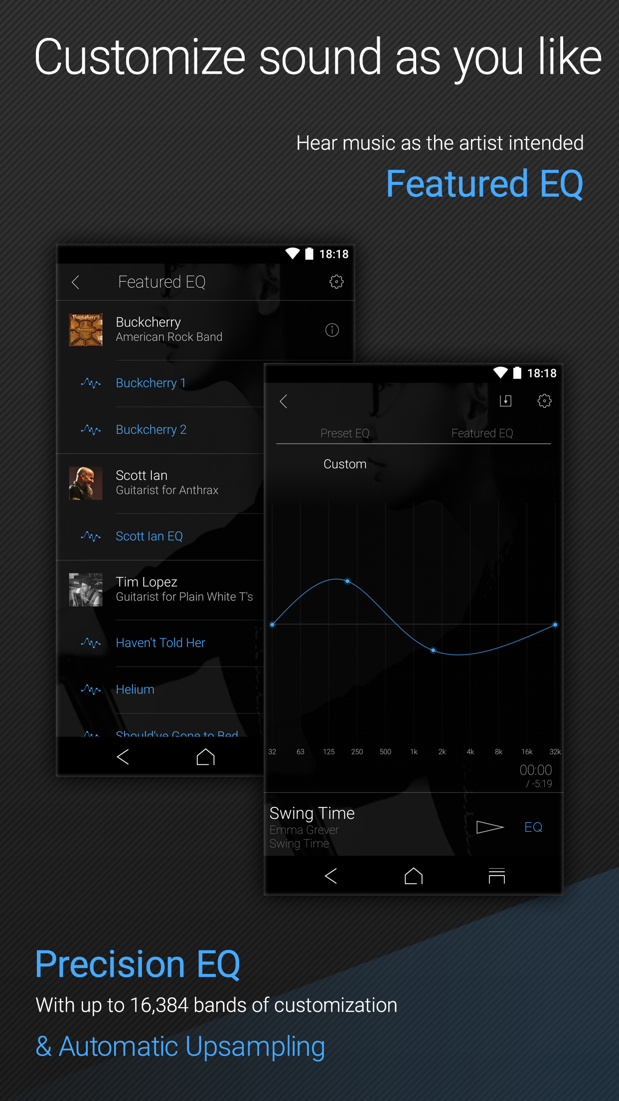 Android application Onkyo HF Player screenshort