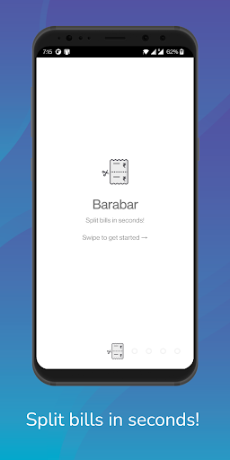 Android application Barabar - Split bill quickly screenshort