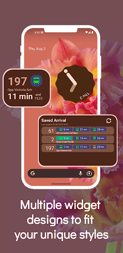 Singapore Bus Timing Widget Screen 3