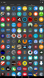 aospUI Dark Pixel Icon Pack,No Captura de tela