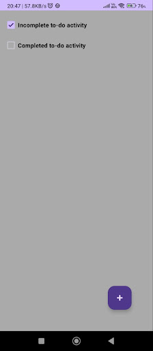 Android application Todo List screenshort