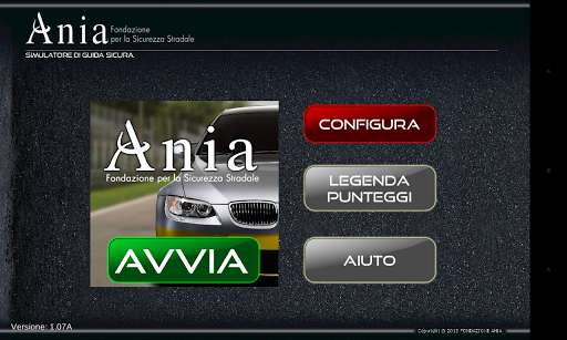 Android application Simulatore di Guida Sicura screenshort