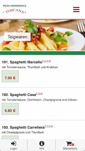 Pizzeria Toscana Spiesen Screen 2