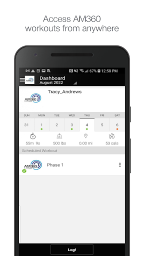 Android application AM360 Fitness screenshort