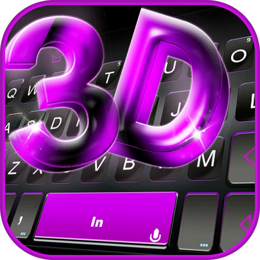 Classic 3D Purple Keyboard The  Icon