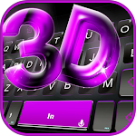 Cover Image of Download Classic 3D Purple Keyboard The  APK