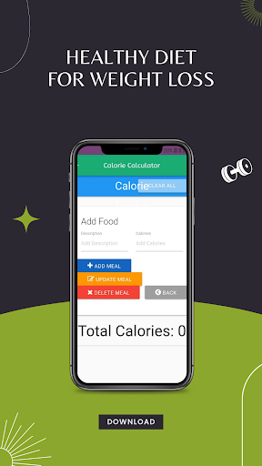 Android application Calories Calculator screenshort