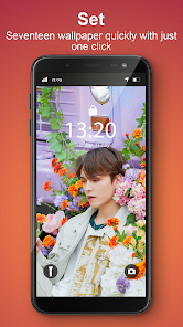 Captura de Pantalla 1 Kpop Idol: Seventeen Wallpaper android