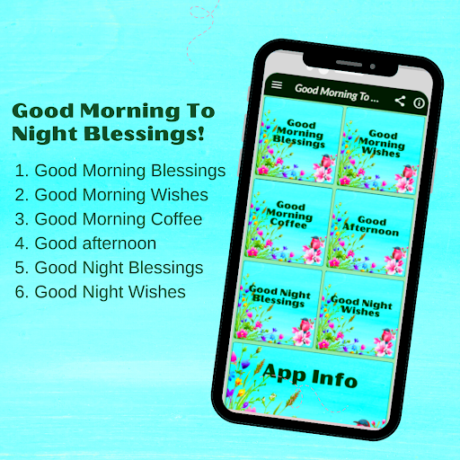 Android application Good Morning to Night Blessing screenshort