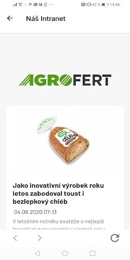 Android application Náš Intranet screenshort