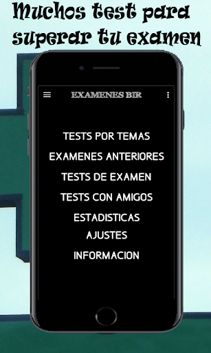 Android application Test y examenes BIR screenshort