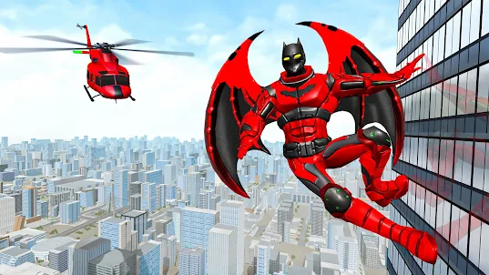 飛行蝙蝠自行車 3D 機器人遊戲