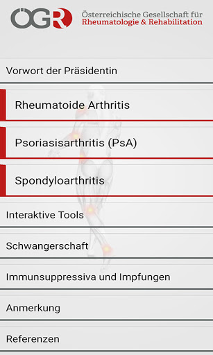 Android application RheumaGuide screenshort