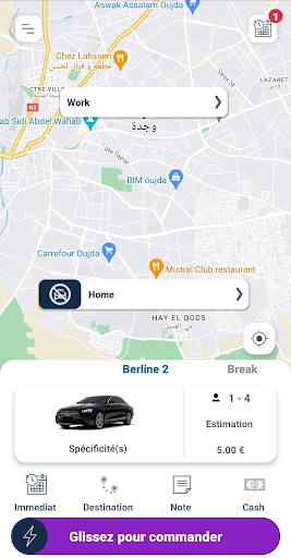 Android application Taxi union screenshort