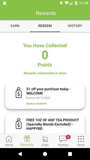 The T Room Rewards Screen 2