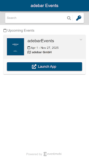 Android application adebar Events screenshort